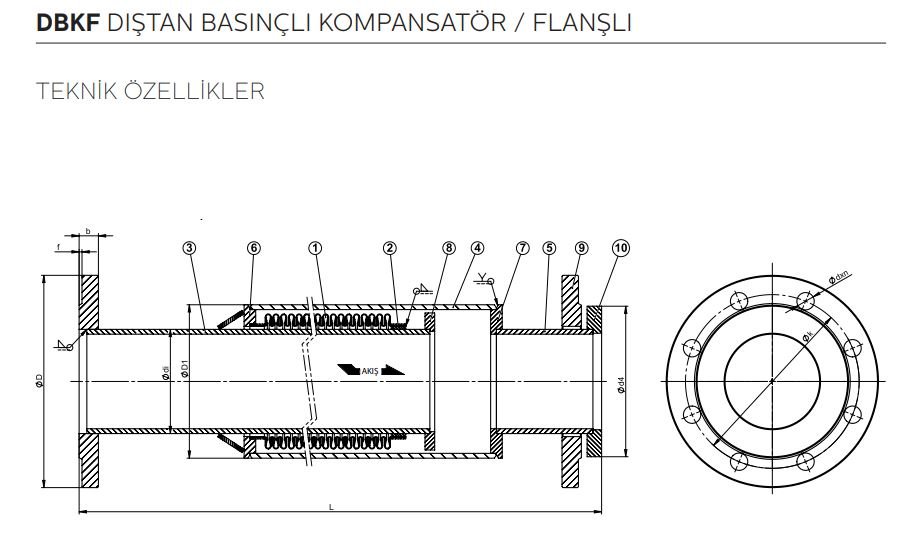 dbkf kompansatör teknik çizimi